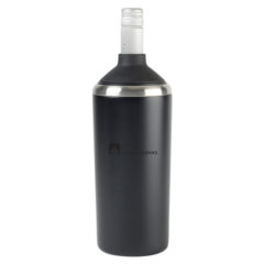 Aviana™ Magnolia Double Wall Stainless Wine Bottle Cooler - black