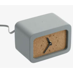 Set in Stone Wireless Charging Desk Clock - clock