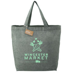 Recycled 5 oz Cotton Twill Grocery Tote - darkgreen