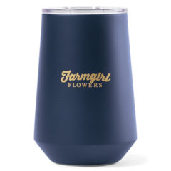 Aviana™ Clover Double Wall Stainless Wine Tumbler – 12 oz - navy