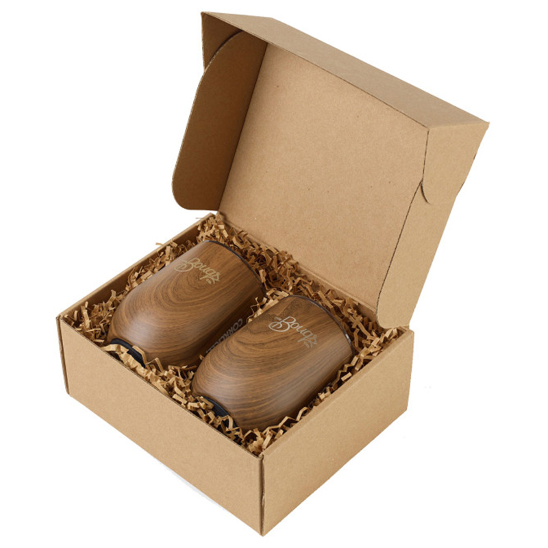CORKCICLE® Stemless Wine Cup Gift Set - walnut