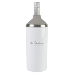 Aviana™ Magnolia Double Wall Stainless Wine Bottle Cooler - white