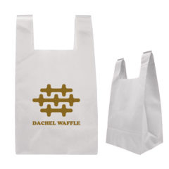 Reusable T-Shirt Style Non-Woven Tote Bag - 30038_WHT_Silkscreen