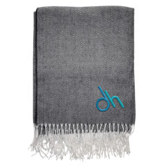 Eastport Herringbone Blanket - 7066_BLK_Embroidery