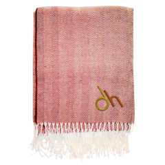 Eastport Herringbone Blanket - 7066_RED_Embroidery