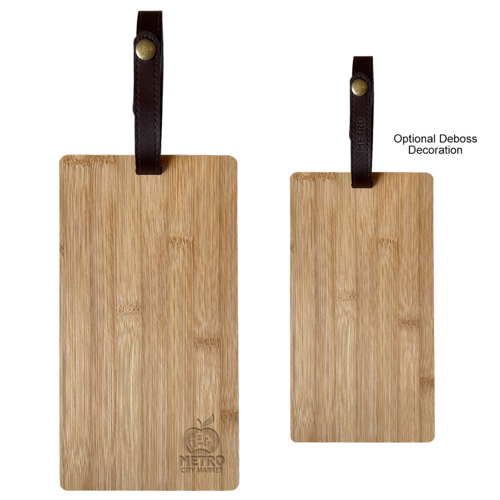 Bamboo Cutting Board with Leatherette Strap - 76137_group