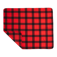 Buffalo Plaid Fleece Blanket - Buffalo Plaid Fleece Blanket 8211 Red-Black open