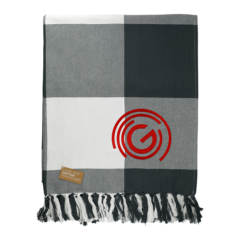 Field & Co.® 100% Organic Cotton Check Throw Blanket - charcoal