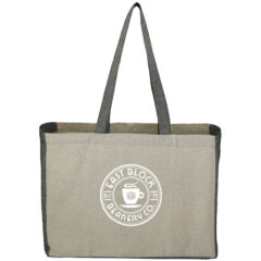 Recycled Cotton Contrast Side Shopper Tote - main