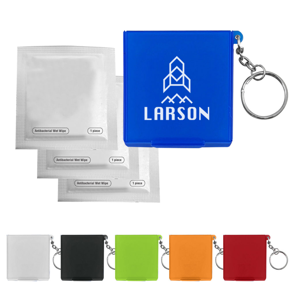 Antiseptic Wipes in Carrying Case Keychain - 90024_group