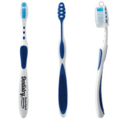 Soft Grip Toothbrush with Cap - blue