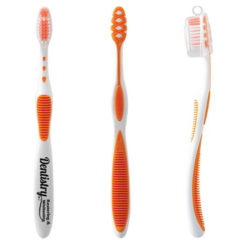 Soft Grip Toothbrush with Cap - orange
