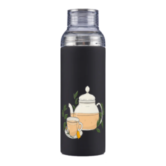 Chilano Vacuum Insulated Water Bottle with Tea Strainer – 17 oz - Chilanoblack