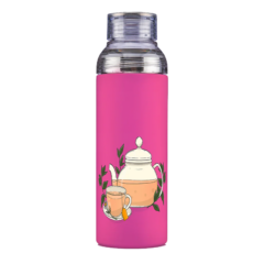 Chilano Vacuum Insulated Water Bottle with Tea Strainer – 17 oz - Chilanopink