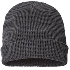 Richardson Waffle Cuffed Beanie - heatherCharcoal