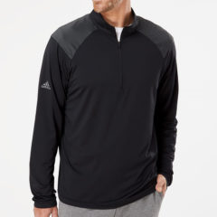 Adidas Shoulder Stripe Quarter-Zip Pullover - 10207_fl
