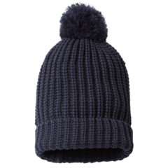 Richardson Chunky Cable with Cuff and Pom Beanie - 20364_f_fl