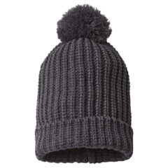 Richardson Chunky Cable with Cuff and Pom Beanie - 20365_f_fl