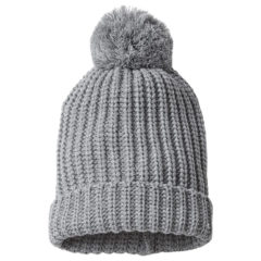 Richardson Chunky Cable with Cuff and Pom Beanie - 98796_f_fl