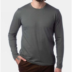 Alternative Cotton Jersey Long Sleeve Go-To-Tee - asphalt