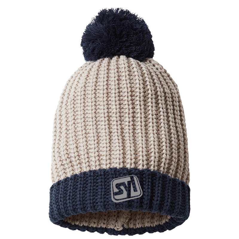 Richardson Chunky Cable with Cuff and Pom Beanie - main