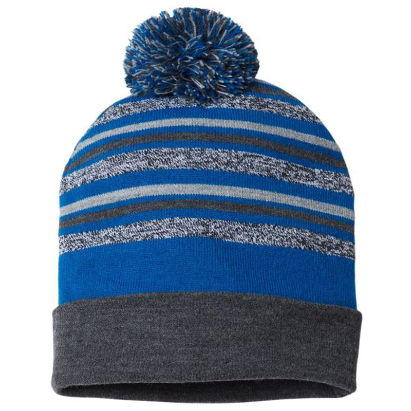 Cap America USAMade Striped Beanie Show Your Logo