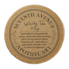 Seventh Avenue Apothecary White Tea and Fig 11 oz Glass Jar Candle - 6000-01-6