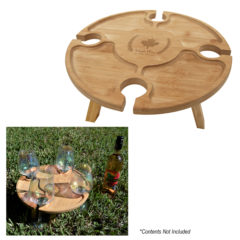 Bamboo Portable Wine and Cheese Table - 75017_group