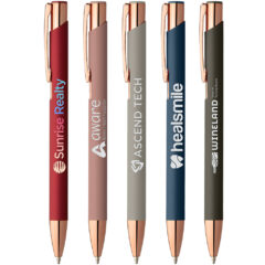 Crosby Softy Rose Gold Metal Pen - MRQ-L-GS-Group