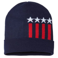 Cap America USA-Made Patriotic Cuffed Beanie - TrueNavy
