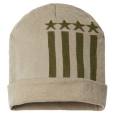 Cap America USA-Made Patriotic Cuffed Beanie - stars