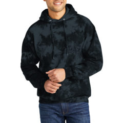 Port & Company® Crystal Tie-Dye Pullover Hoodie - 11121-Black-1-PC144BlackModelFront-1200W