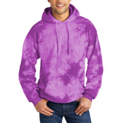 Port & Company® Crystal Tie-Dye Pullover Hoodie - 11121-Purple-1-PC144PurpleModelFront-1200W