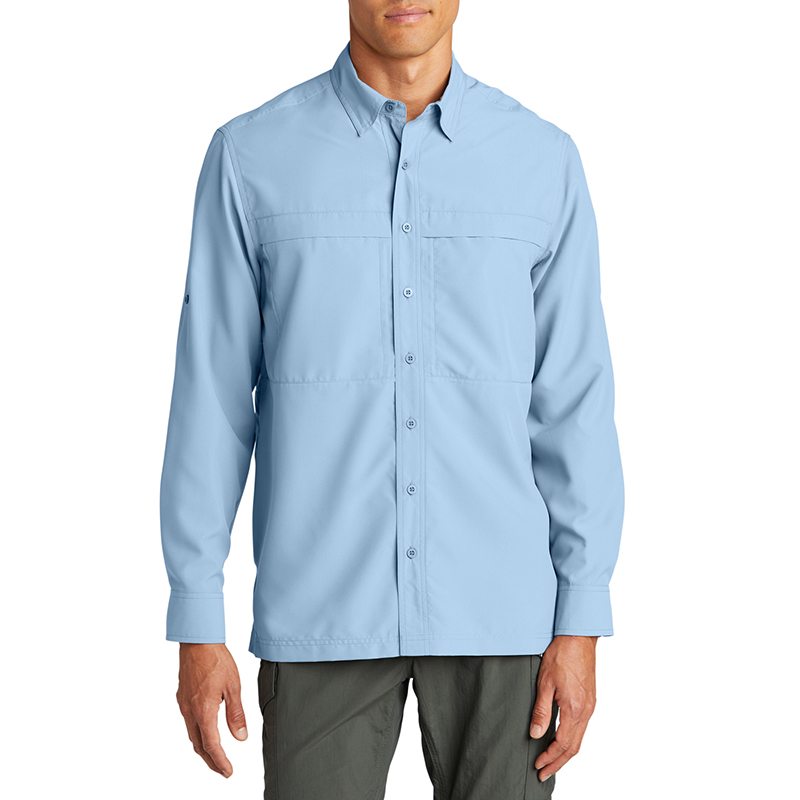 Port Authority® Long Sleeve UV Daybreak Shirt - 18679-LightBlue-1-W960LightBlueModelFront-1200W