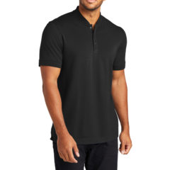 MERCER + METTLE™ Stretch Pique Henley - 22283-DeepBlack-1-MM1008DeepBlackModelFront2-1200W