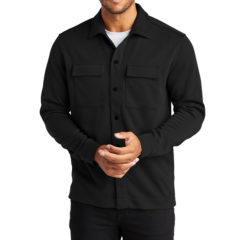 MERCER + METTLE™ Double-Knit Snap Front Jacket - 22290-DeepBlack-1-MM3004DeepBlackModelFront-1200W