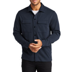 MERCER + METTLE™ Double-Knit Snap Front Jacket - 22290-NightNavy-1-MM3004NightNavyModelFront-1200W