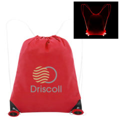 Go and Glow LED Drawstring Bag - 35024_RED_Colorbrite
