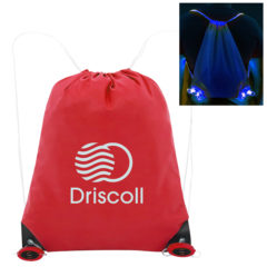 Go and Glow LED Drawstring Bag - 35024_RED_Silkscreen
