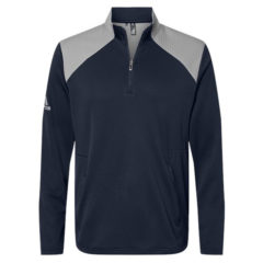 Adidas Textured Mixed Media Quarter-Zip Pullover - 96350_f_fm