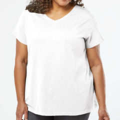 LAT Curvy Collection Women’s Fine Jersey V-Neck Tee - 96635_omf_fl