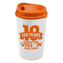 Acrylic Sentinel Tumbler with Auto Sip Lid – 16 oz - sentinelwhiteorange