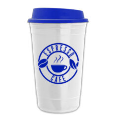 The Traveler Insulated Cup – 16 oz - travelerwhiteblue