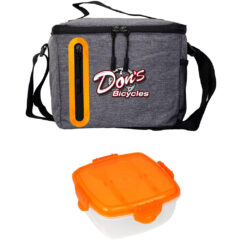 Clip Top Oval Cooler Lunch Set - CPP_6478_Orange_448223