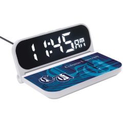Wireless Charger (15W) Clock with Dual Alarms - clockchargerwhite