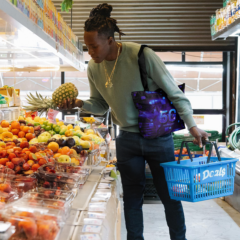 Full Color Grocery Tote Bag - Full Color Grocery Tote Bag 8211 in use