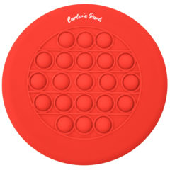 Push Pop Stress Reliever Flying Disc - 80004_RED_Silkscreen