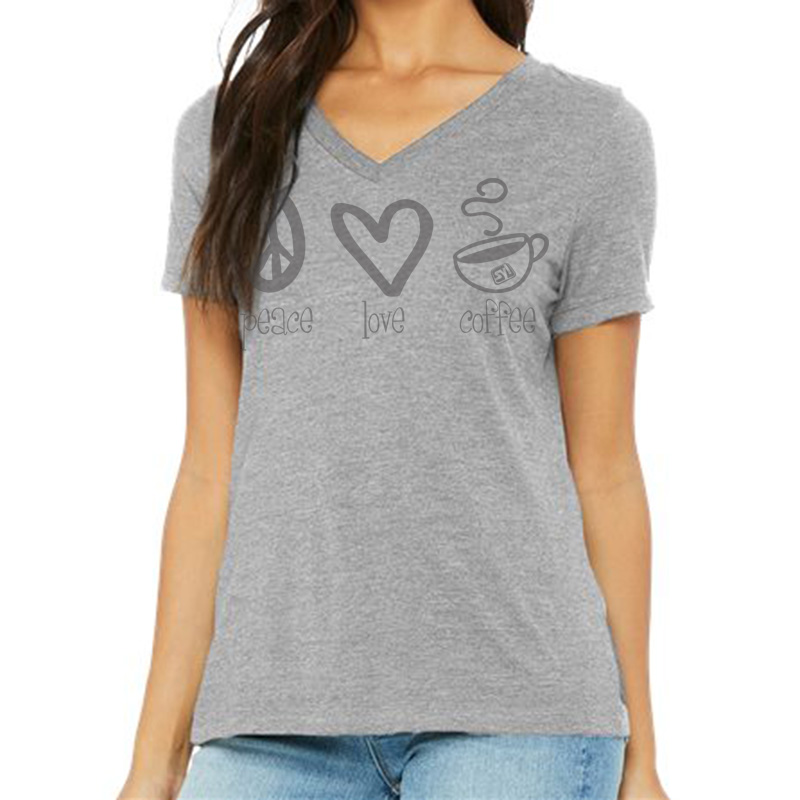 BELLA + CANVAS Women’s Relaxed Heather CVC V-Neck Tee - main