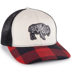 Premium Modern Trucker Hat - 0c771p_stone-black-redplaid-buffalorye_-1webp