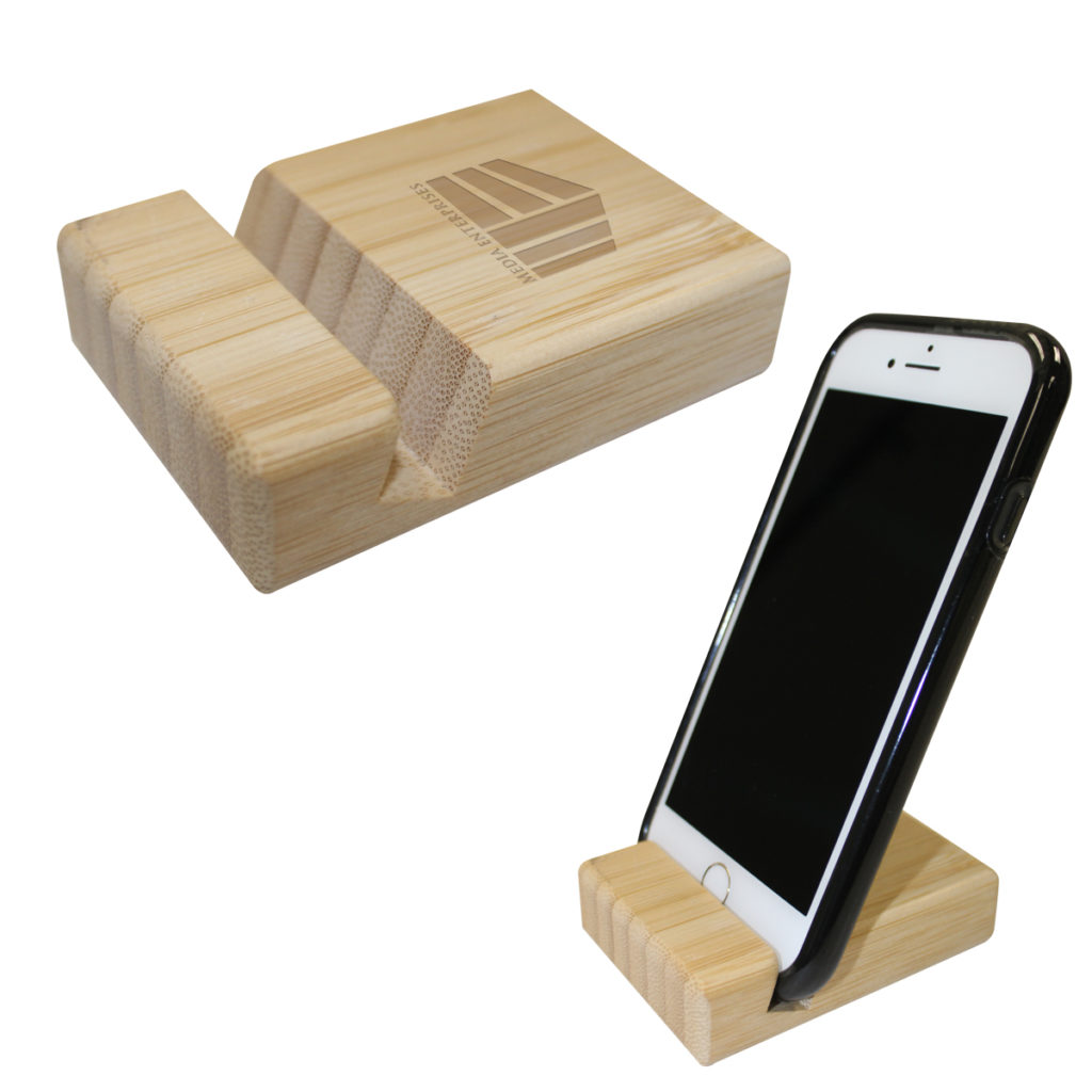 Bamboo Block Phone Stand - 25017_group